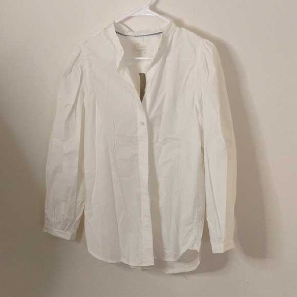 J. Crew Tops - J. Crew Elegant White Button Down Blouse New With Tags Size 4